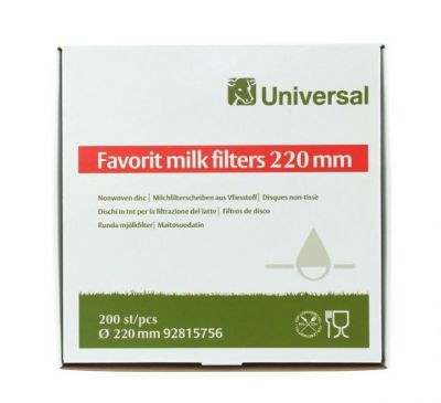 Hygia favorit | Melkfilters  | Schijf 220mm | 200 stuks