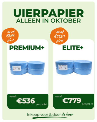 Premium+ Uierpapier | 3 laags | 360 m | 30 pakken / 60 rollen 