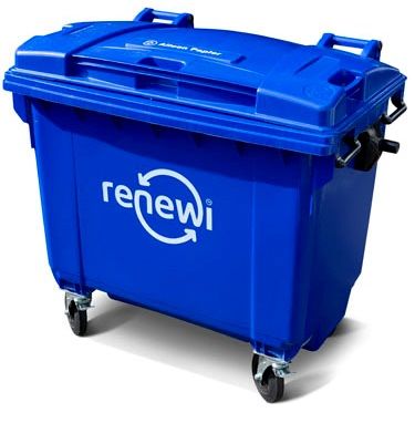 Papier- karton container | 660 liter | afroep