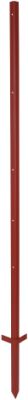 AKO Hoekstaal-paal rood gelakt 3mm, 165cm (10 stuks)